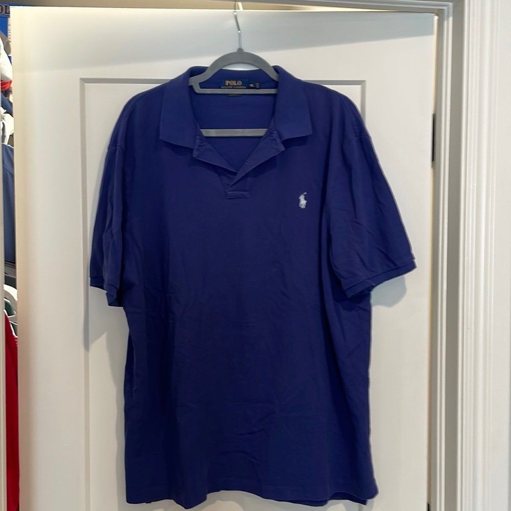 Vintage polo Navy blue and white XL